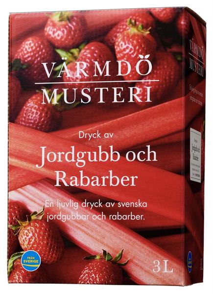 Dryck av Jordgubb och Rabarber 3 L